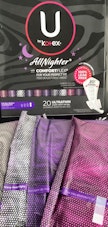 U By Kotex All Nighter With Comfort Flex Ultra thin pads with wings